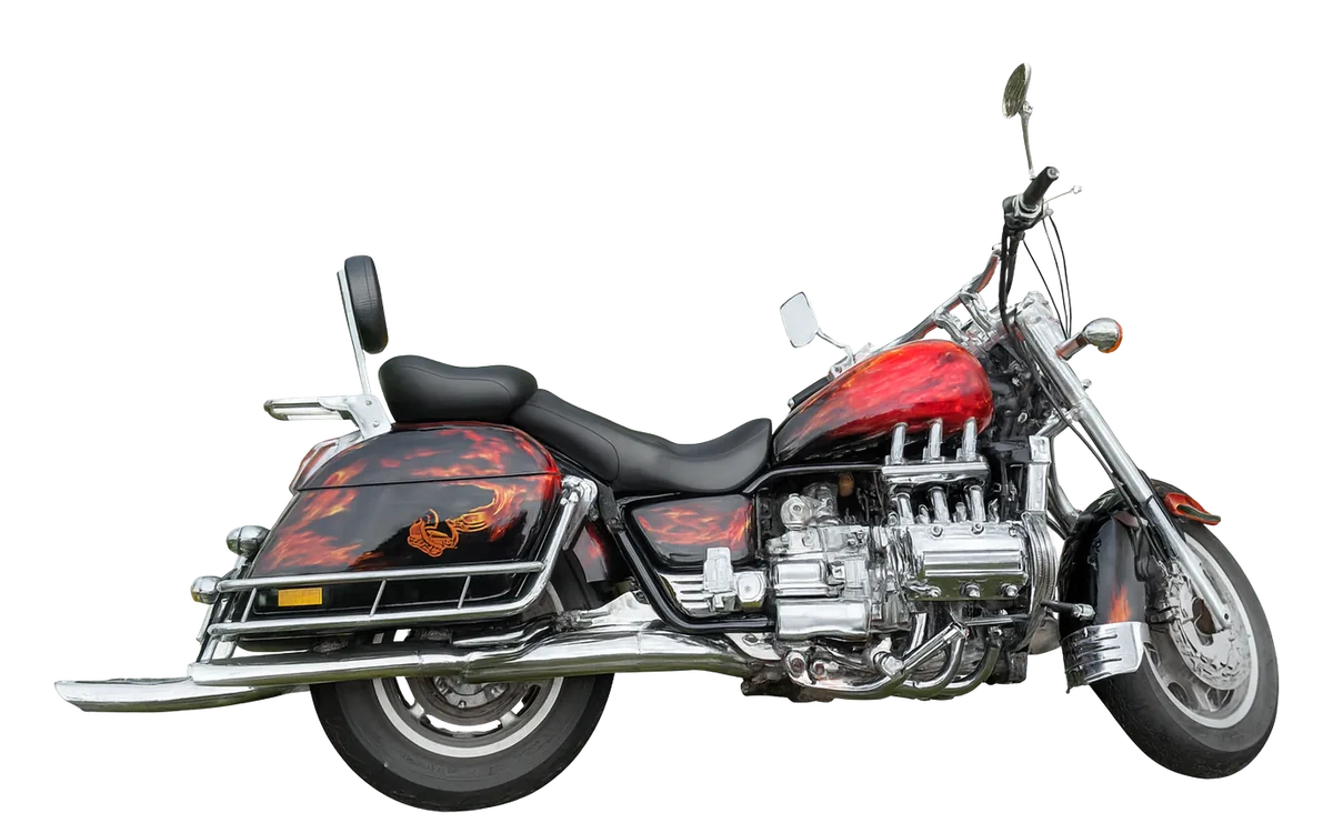 Honda Valkyrie jezdce Ddrak (#29144) – červená s plameny